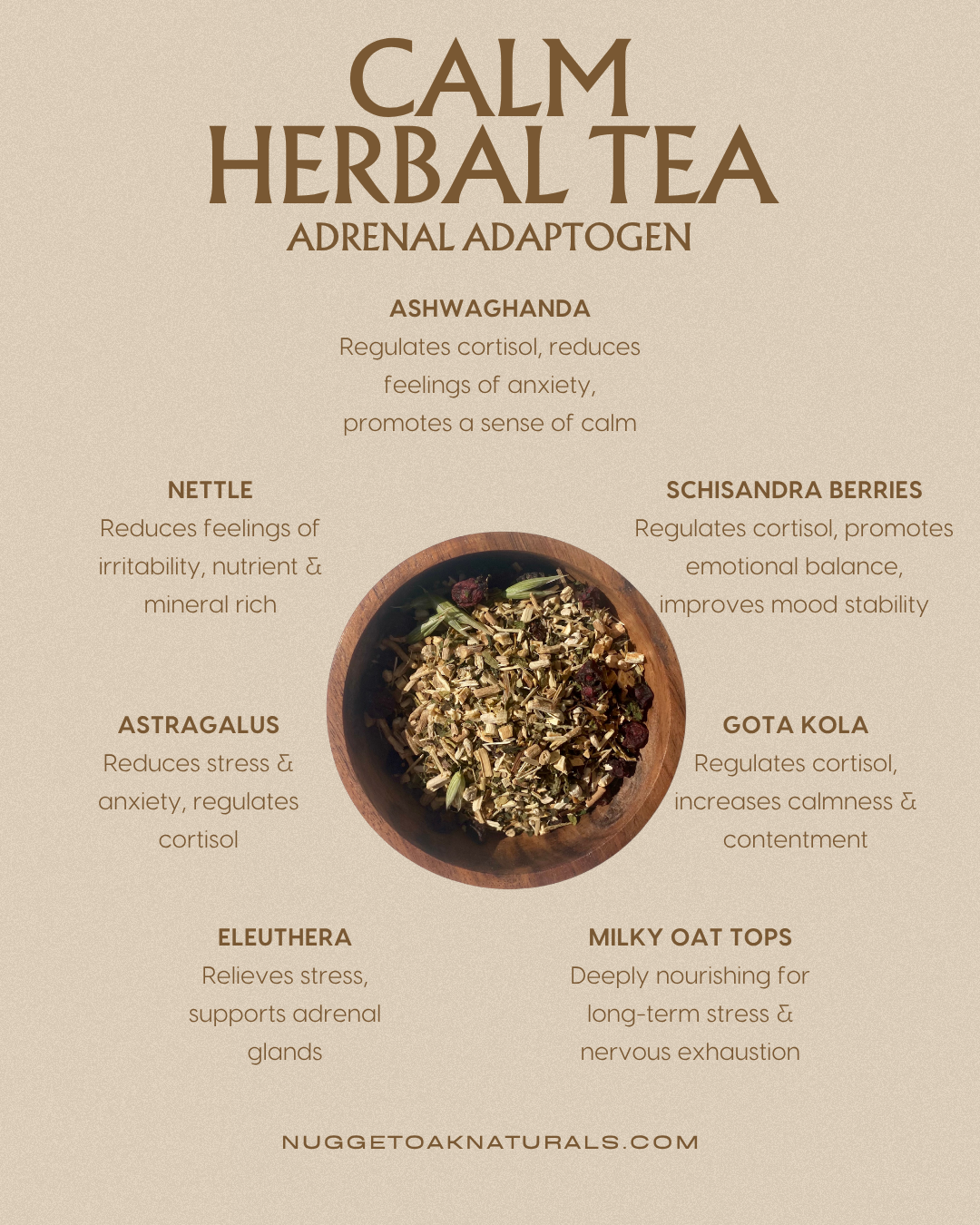 Calm Herbal Tea Blend - Adrenal Adaptogen