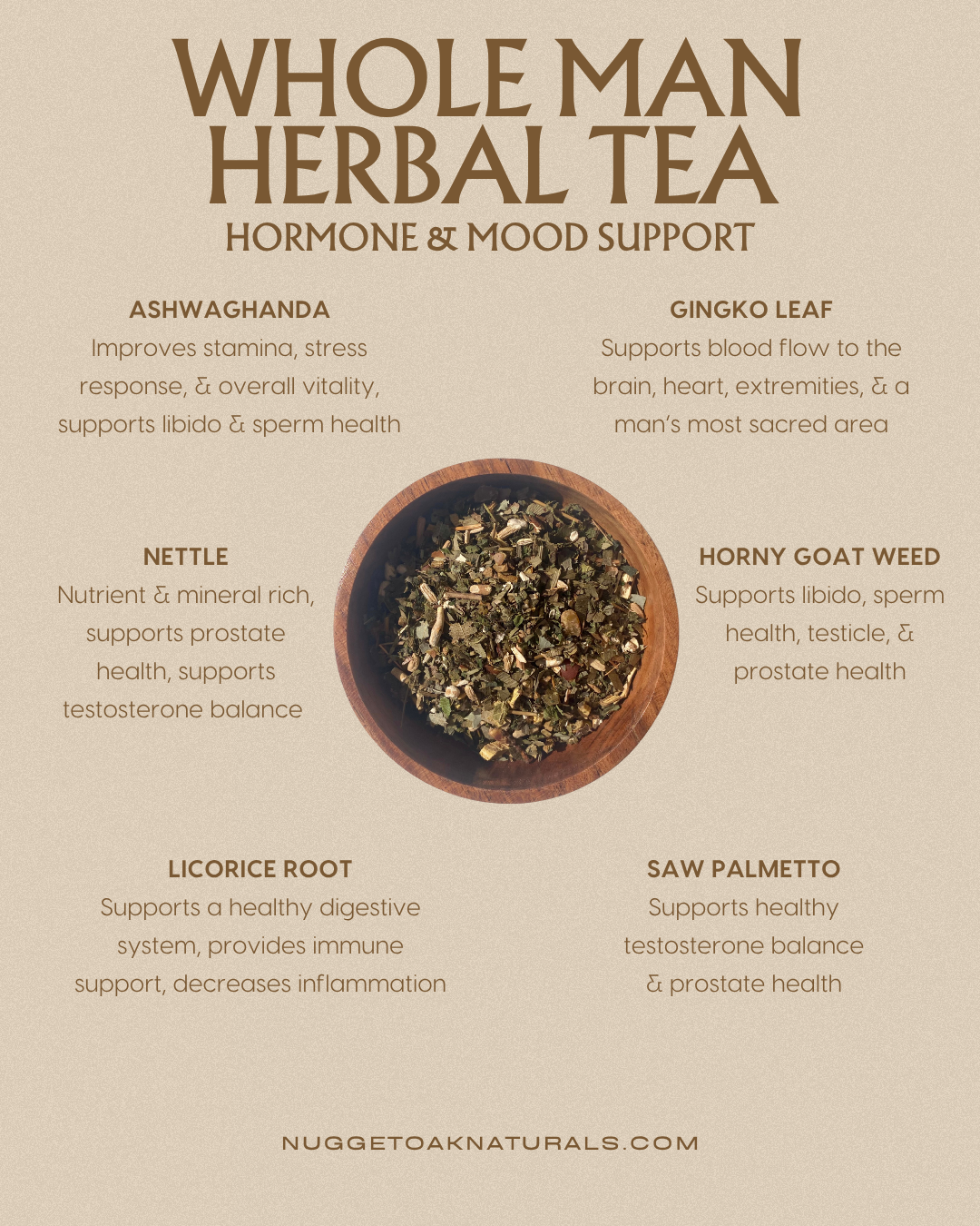 Whole Man Herbal Tea Blend - Hormone & Mood Support