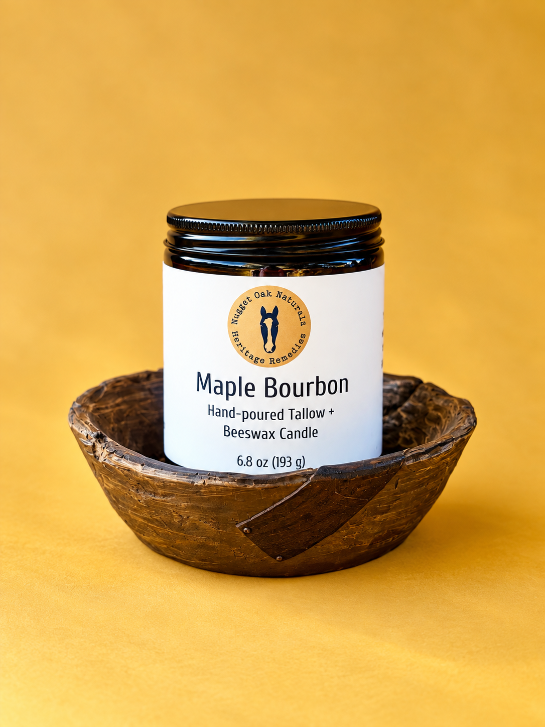 Maple Bourbon Tallow & Beeswax Candle