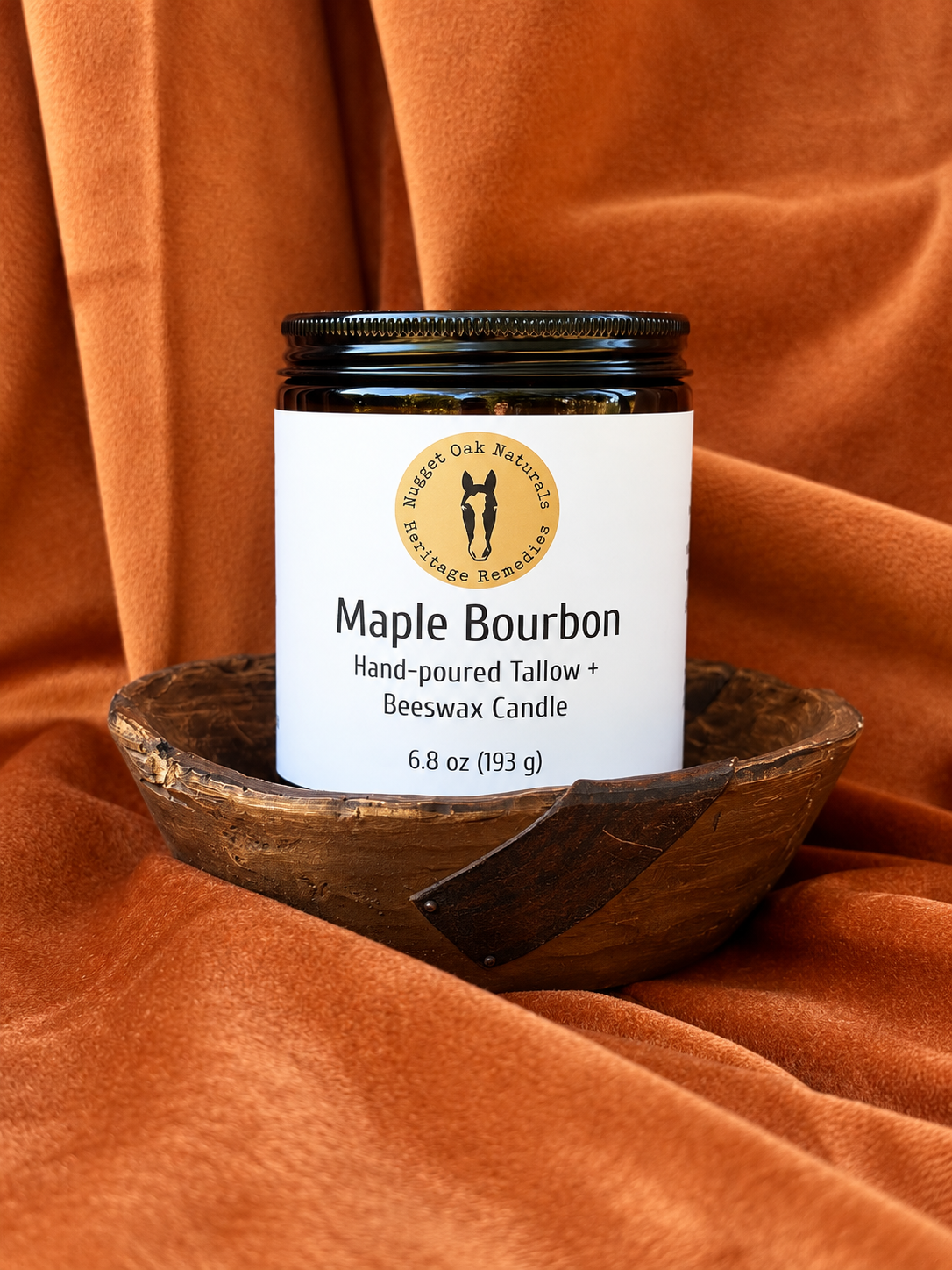 Maple Bourbon Tallow & Beeswax Candle
