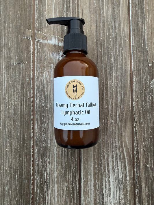 Creamy Herbal Tallow Lymphatic Oil