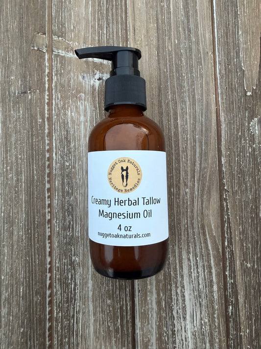 Creamy Herbal Tallow Magnesium Oil